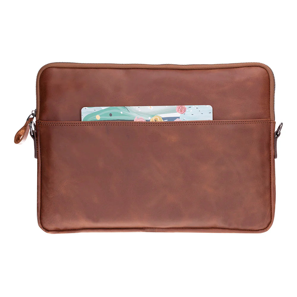 Leeds Slim Leather Laptop / Tablet Sleeve