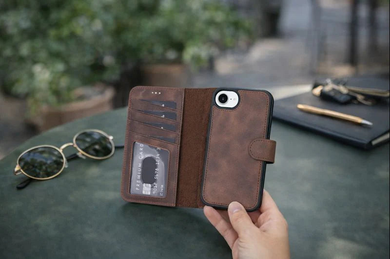 Magic iPhone 17E/16E Detachable Leather Wallet Case