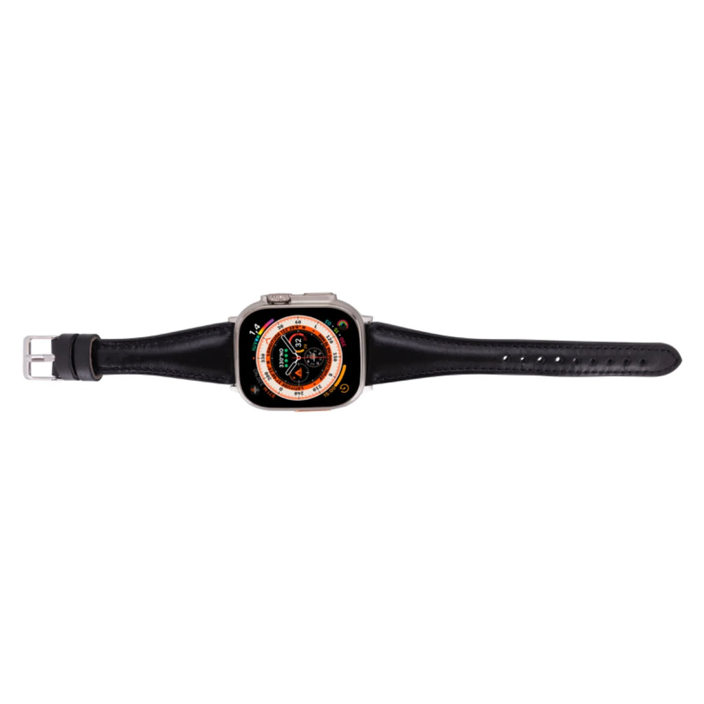 Leather Apple Watch Bands - Clasic Slim Style BRN7