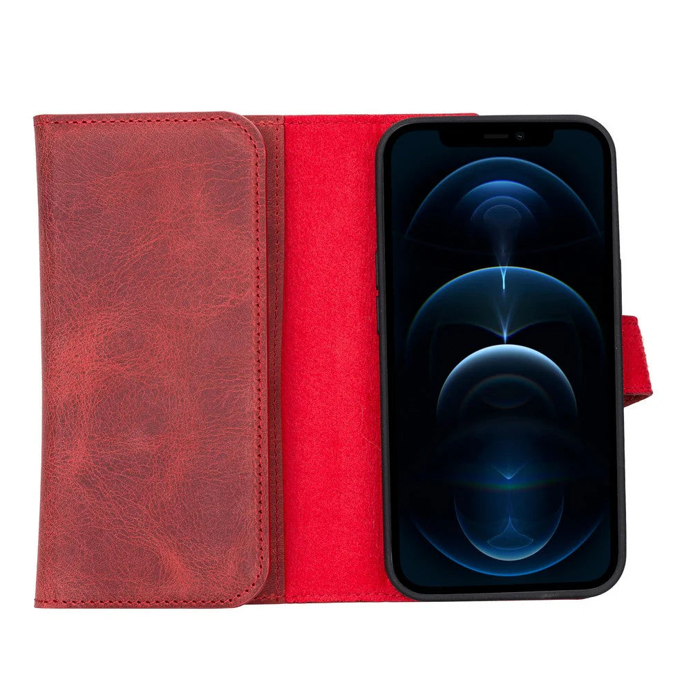 Santa iPhone 13 Pro Leather Detachable Wallet Case