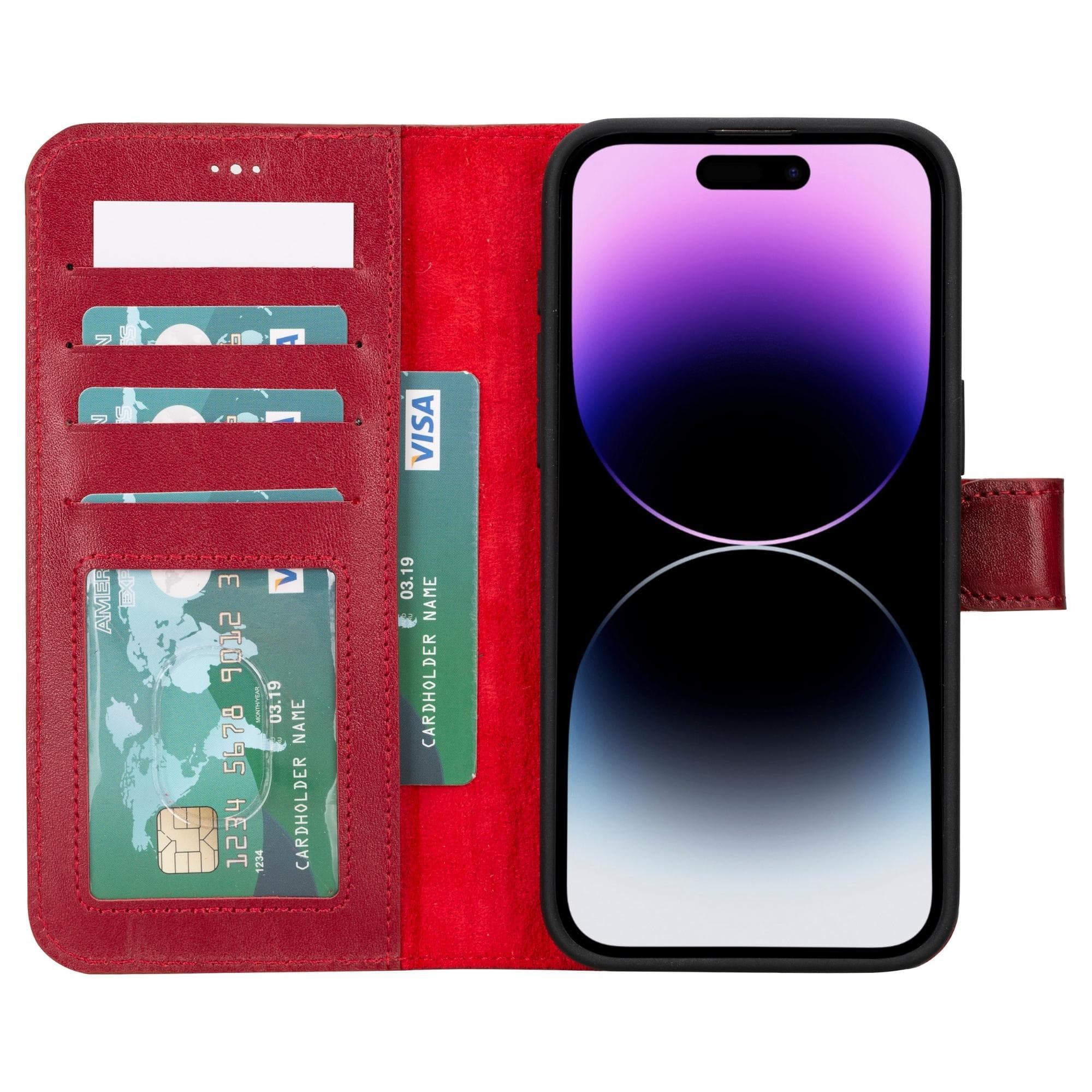 Magic iPhone 15 Detachable Leather Wallet Case