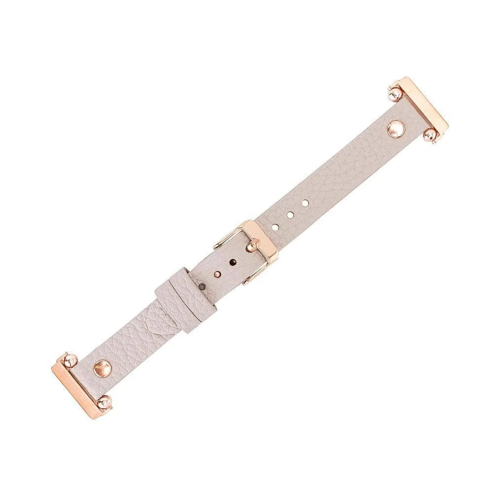 Leather Apple Watch Bands - Ferro Rose Gold Trok Style CZ12