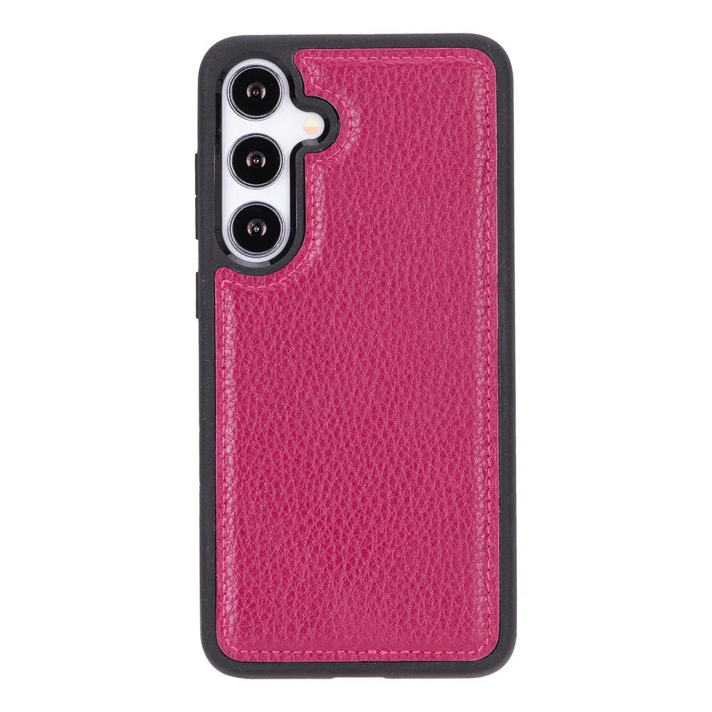 PLM Flexible Leather Back Cover for Samsung Galaxy S24 Plus Fuchsia