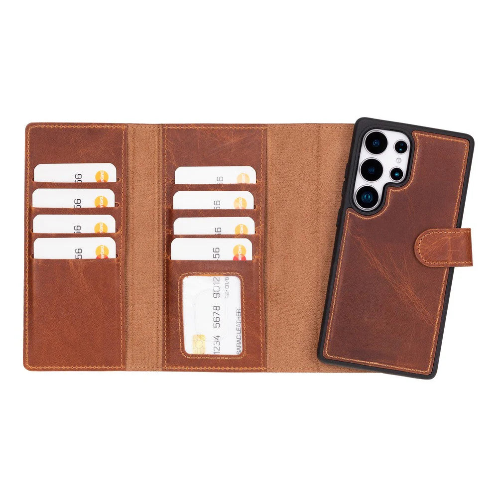 Santa Samsung Galaxy S25 Ultra Leather Detachable Wallet Case
